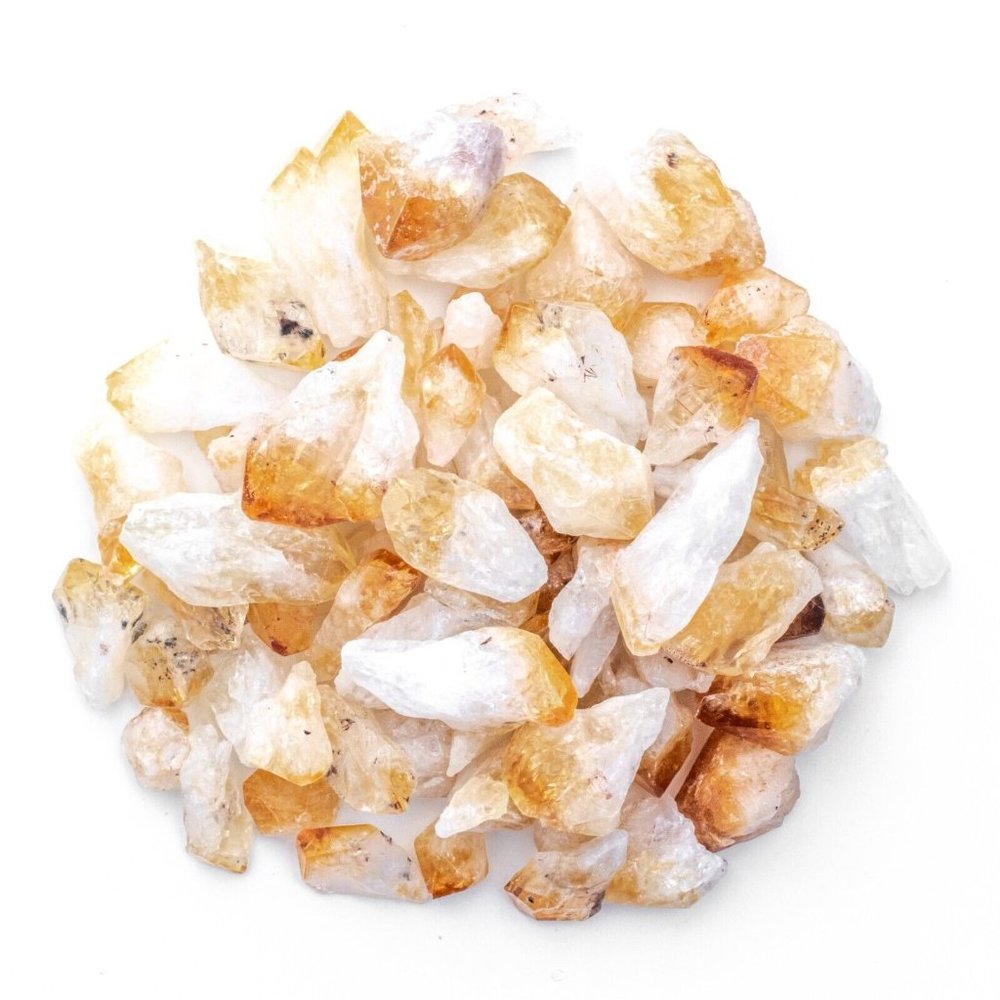 3/4 lb Citrine Points Rough Crystals Bulk Gemstones Wholesale Crafting Gem Rocks